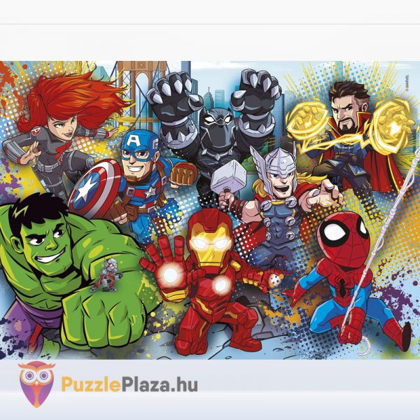 Marvel: Szuperhősök puzzle 2. képe (4 az 1-ben) 2x20, 2x60 db - Clementoni Super Hero Adventures 24769