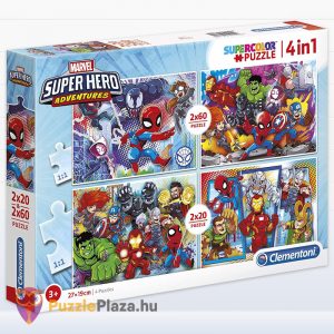 Marvel: Szuperhősök puzzle (4 az 1-ben) 2x20, 2x60 db - Clementoni Super Hero Adventures 24769