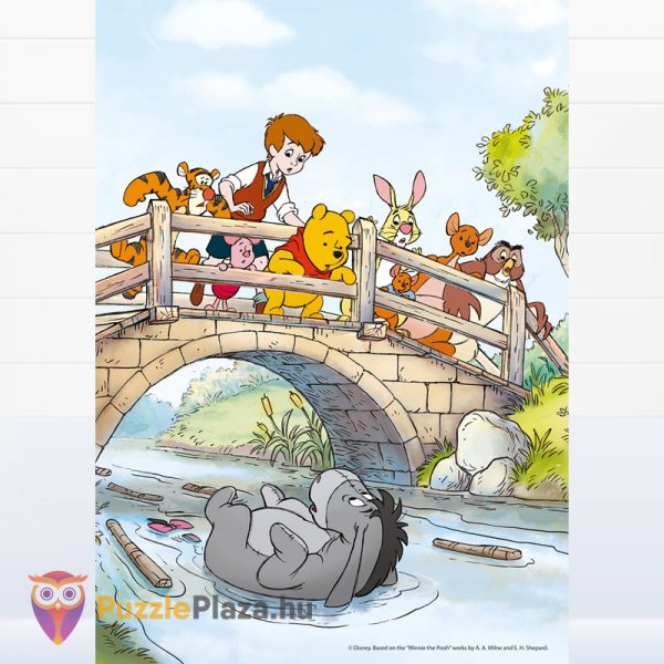 20 darabos Micimackó puzzle: Füles a folyóban - Clementoni 24772