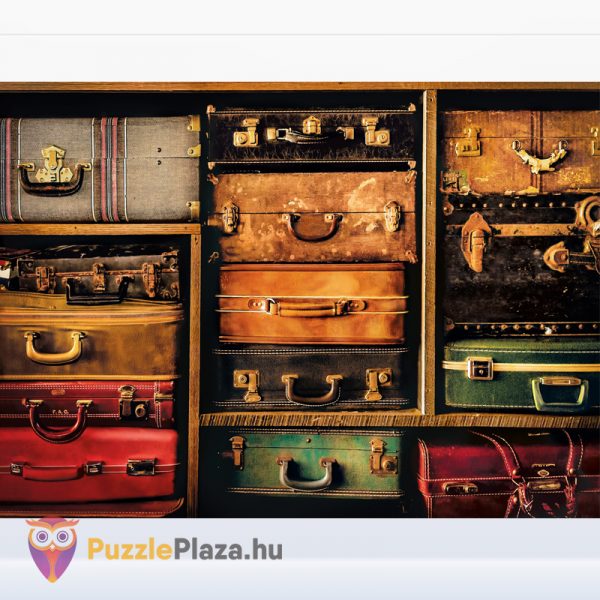 1000 darabos utazás (bőröndök) puzzle képe - Clementoni 39423