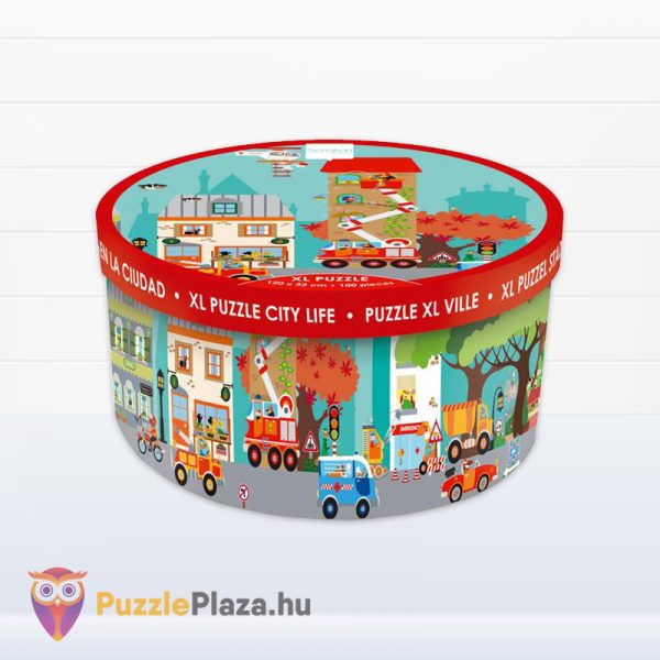 100 darabos város puzzle doboza gyerekeknek - Óriási padló XL kirakó - Scratch Europe