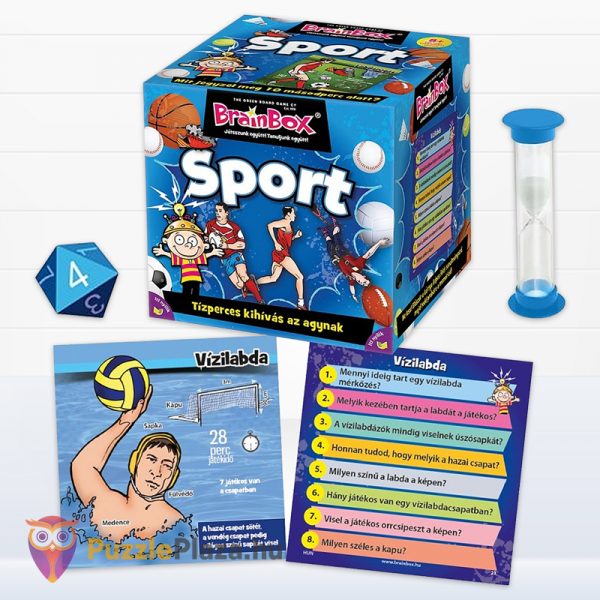 Brainbox: Sport memória játék doboza és tartalma, gyerekeknek