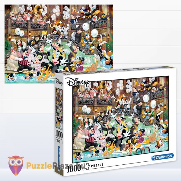 Disney gála puzzle kirakott képe és doboza - 1000 darabos - Clementoni 39472