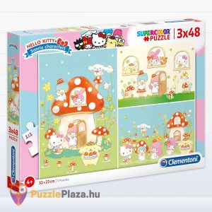 Hello Kitty és barátai puzzle - 3x48 db - Clementoni Szuper Színes (SuperColor) 25246