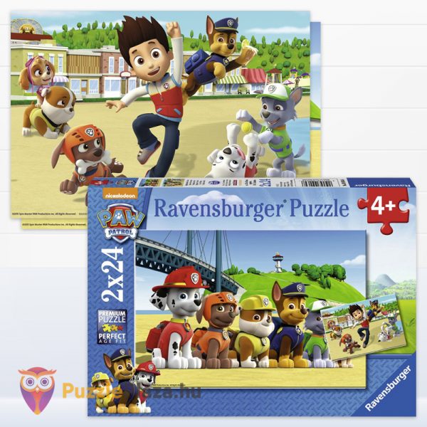 2x24 darabos Mancs Őrjárat puzzle kirakott képei és doboza - Ravensburger 09064
