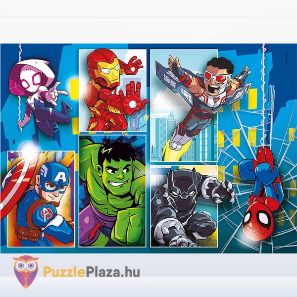 Marvel: Szuperhősök (Super Hero Adventures) puzzle második kirakott képe - 2x20 db - Clementoni SuperColor 24768