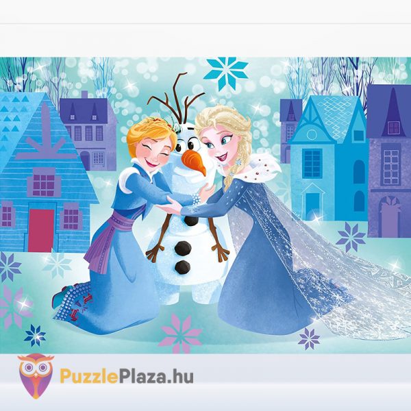 Olaf kalandjai: Jégvarázs puzzle (Olaf, Elza, Anna) - 3x48 db - Clementoni SuperColor 25228
