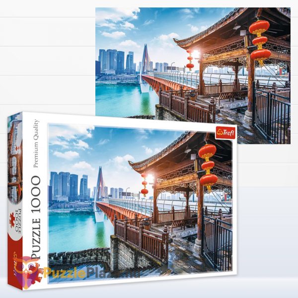 Chongqing, Kína puzzle kirakott képe és doboza - 1000 darabos kirakó - Trefl 10721