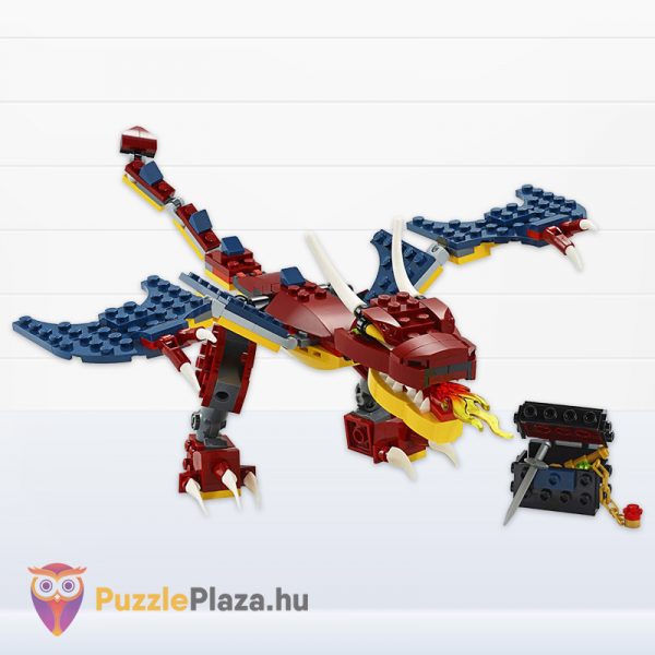 Lego Creator 31102: 3 az 1-ben tűzsárkány összeépítve