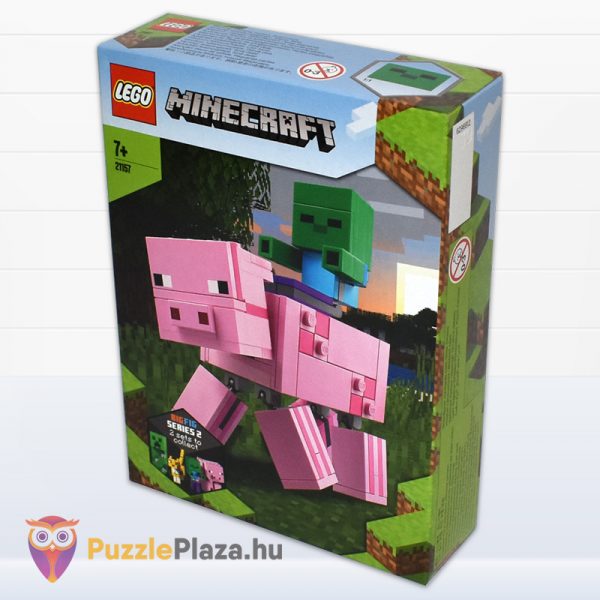 Lego Minecraft 21157: Bigfig malac doboza jobbról, zombibabával