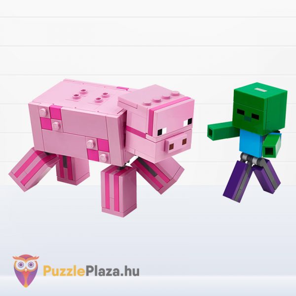 Lego Minecraft 21157: Bigfig malac zombibabával megépítve
