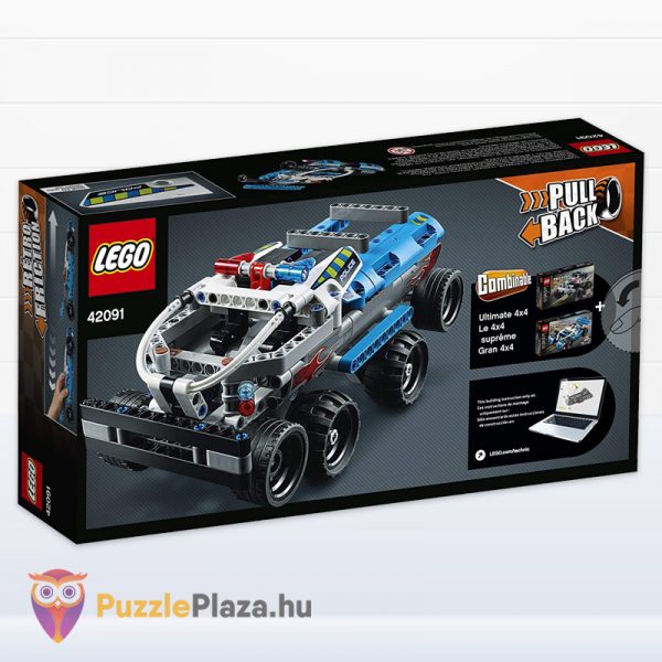 Lego Technic 42091: Rendőrségi üldözés doboza hátulról