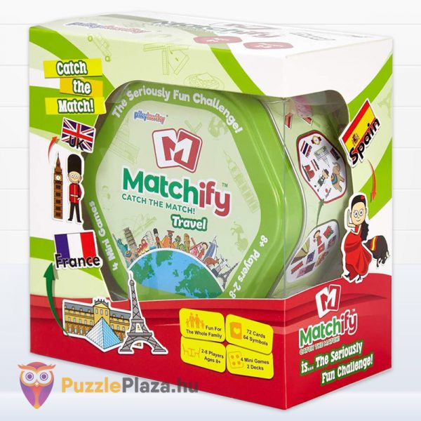 Matchify, utazás párosító kártyajáték doboza