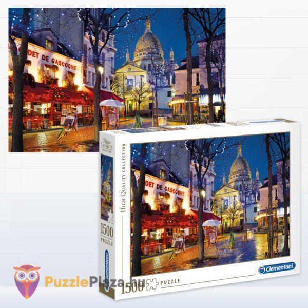 1500 darabos Párizs, Montmartre puzzle kirakott képe és doboza - Clementoni 31999