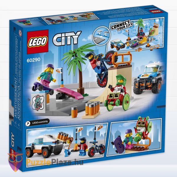 Lego City 60290: Gördeszkapark doboza hátulról