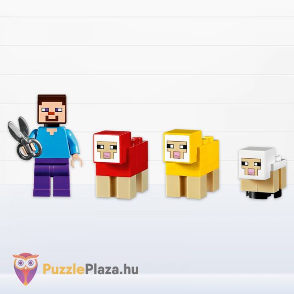 Lego Minecraft 21153: A Gyapjúfarm figurák