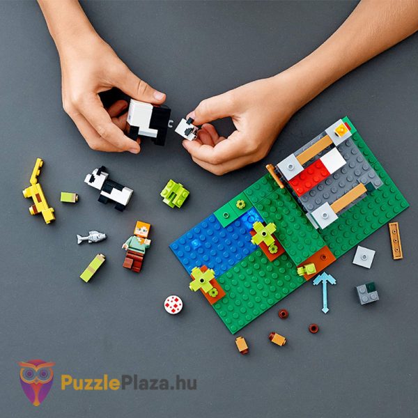 Lego Minecraft 21158: Pandabölcsőde építés közben