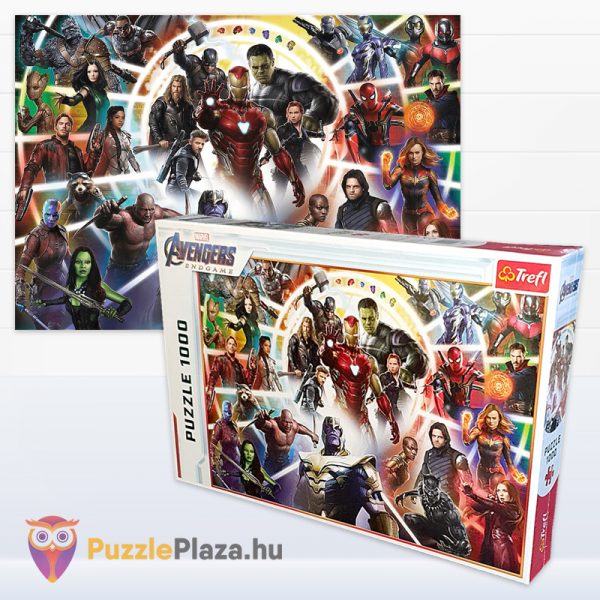 1000 darabos Marvel: Bosszúállók, Végjáték puzzle képe és doboza (Avengers - Endgame) - Trefl 10626