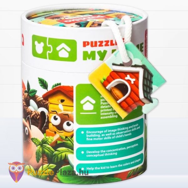 Állatok és lakhelyeik XXL fejlesztő puzzle doboza - 2 x 10 db - Puzzlika