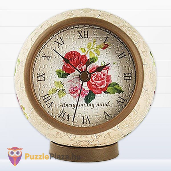 Asztali 3D óra puzzle előről: Klasszikus virág minás - 145 db - Pintoo