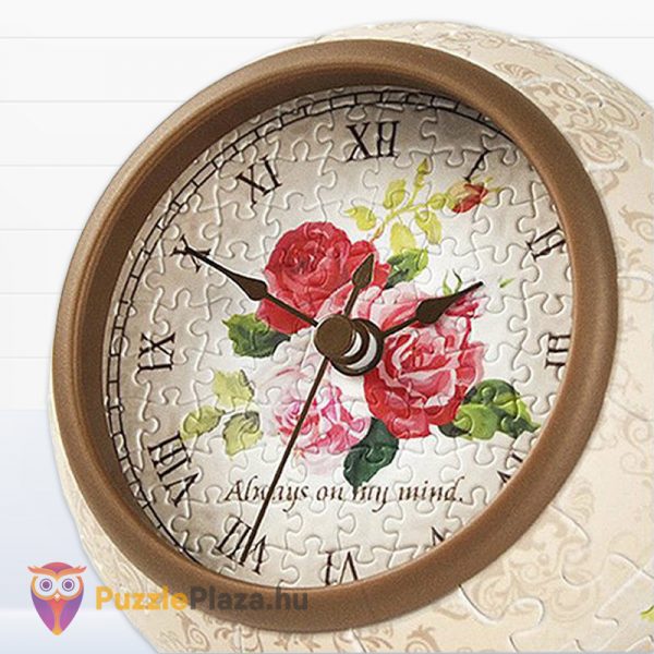 Asztali 3D óra puzzle jobbról: Klasszikus virág minás - 145 db - Pintoo