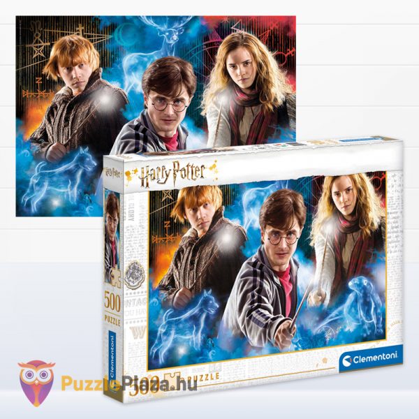 500 darabos Harry Potter puzzle kirakott képe és doboza - Clementoni 35082
