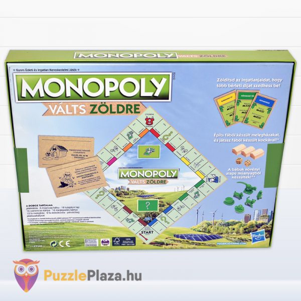 Monopoly: Válts zöldre társasjáték hátulról