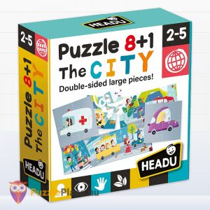 A város: kétoldalas fejlesztő puzzle 8+1 (32 db) - Headu