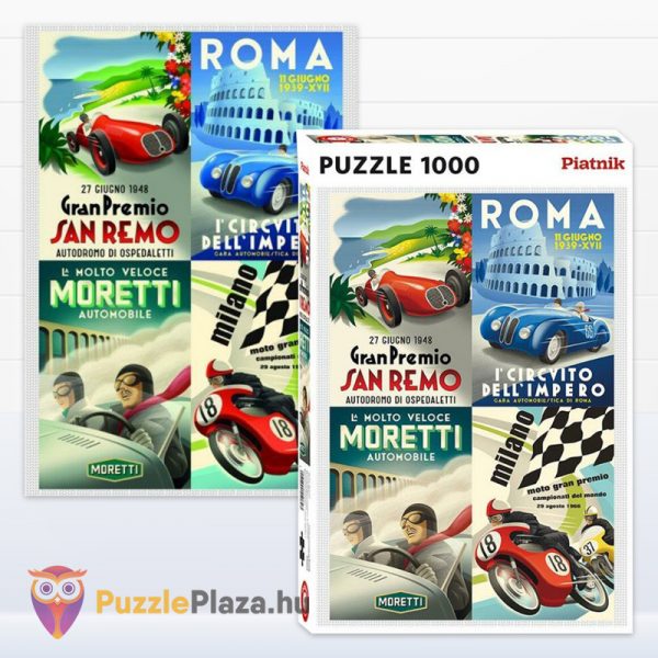 1000 darabos Olasz klasszikusok puzzle kirakott képe és doboza - Piatnik 550843