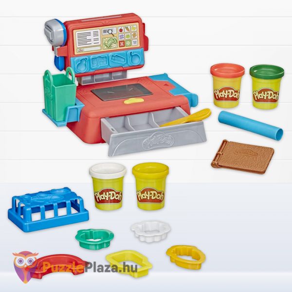 Play-Doh: Pénztárgép kreatív gyurma szett tartalma
