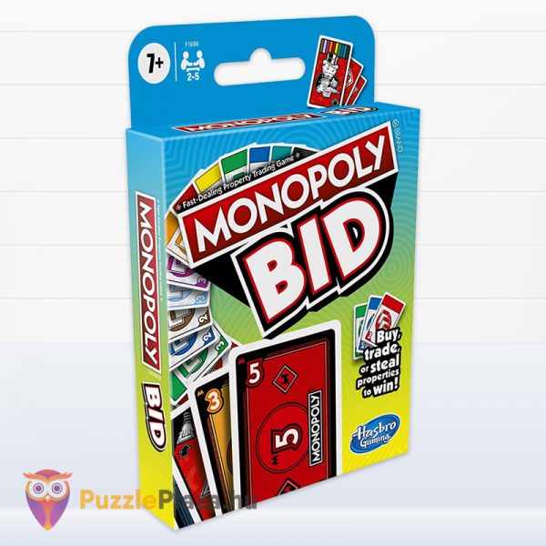Monopoly Bid kártyajáték, oldalról - Hasbro