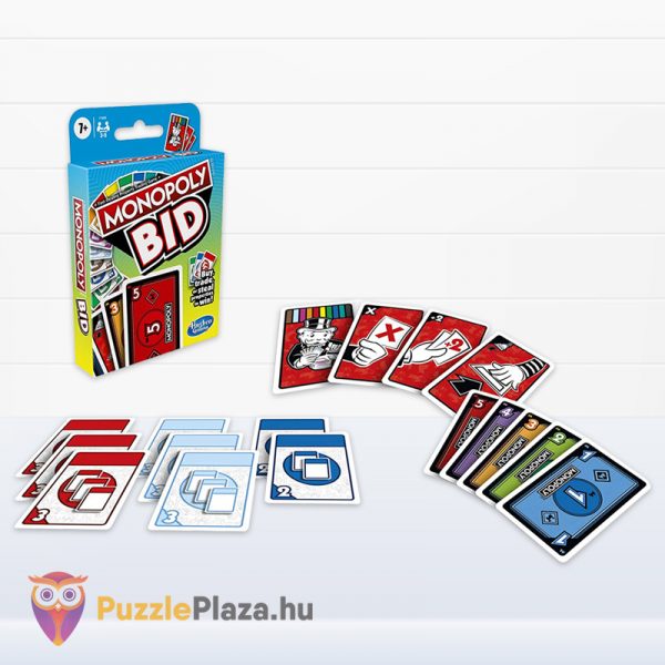 Monopoly Bid kártyajáték tartalma - Hasbro