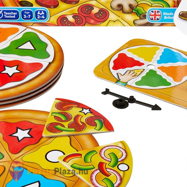 Pizza, Pizza! Szín és formapárosító fejlesztő társasjáték részlete - Orchard Toys