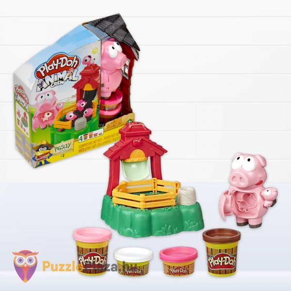 Play-Doh: Pigsley és a dagonyázó malacok gyurma készlet doboza és tartalma - Hasbro