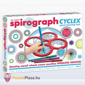 Spirográf Cyclex: Többszörös körök, kreatív rajzoló szett (6 filctollal)