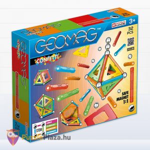 Geomag Confetti: Mágneses kreatív építőjáték (32 db)