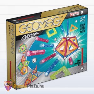 Geomag Glitter: Csillámos mágneses kreatív építőjáték (44 db)