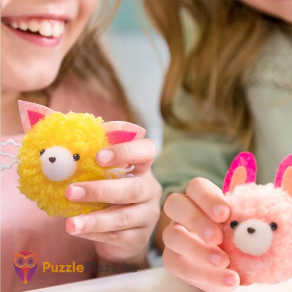 Kreatív pom-pom kisállat szőrgombóc készítő játék lányoknak - 4M