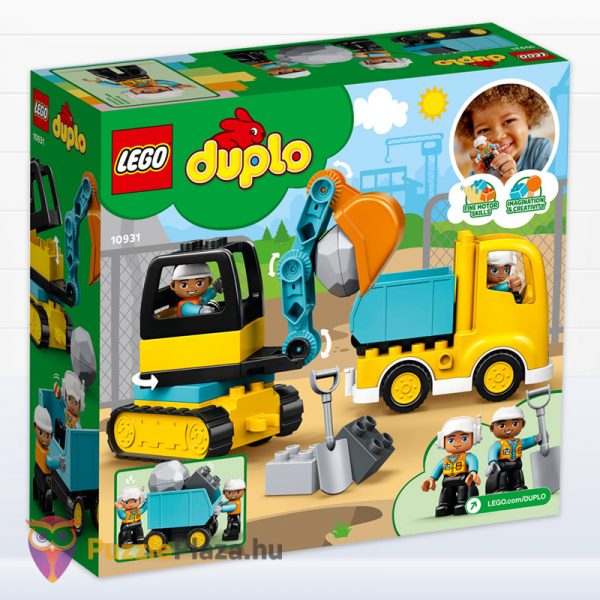 Lego Duplo 10931: Teherautó és lánctalpas exkavátor, hátulról