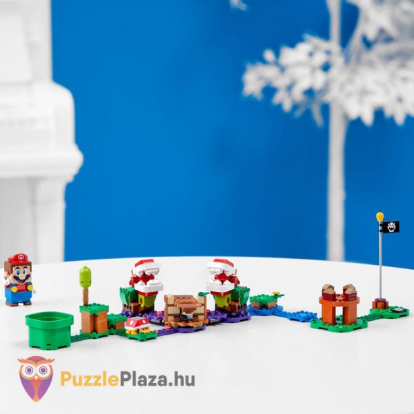 Lego Super Mario 71382: A Piranha növény rejtélyes feladata (kiegészítő szett) az asztalon