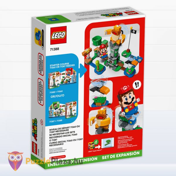 Lego Super Mario 71388: Boss Sumo Bro toronydöntő (kiegészítő szett), hátulról