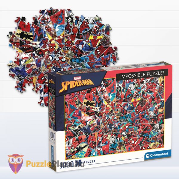 Pókember: A lehetetlen puzzle képe és doboza - 1000 db – Clementoni Impossible 39657