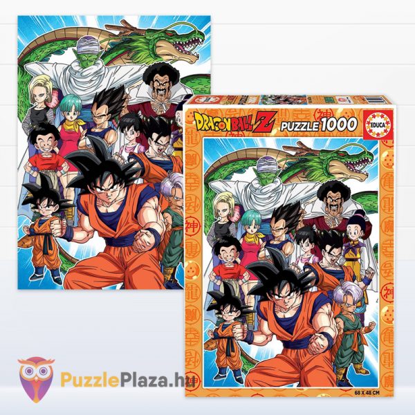 Dragon Ball Z puzzle képe és doboza: A várva várt visszatérés, 1000 db (Educa 18496)