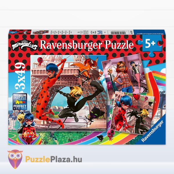 Miraculous: A hős Katicabogár puzzle, 3x49 db (Ravensburger 05189)