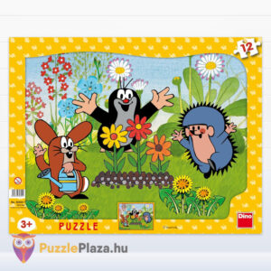 Kisvakond kertészkedik keretes puzzle, 12 db (Dino, 30304)