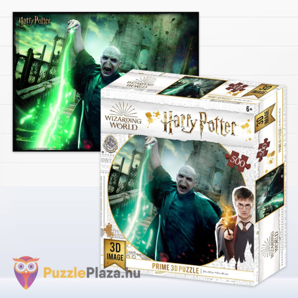 Harry Potter: Voldemort puzzle képe és doboza, 500 db hologramos 3D hatású kirakó(32560)