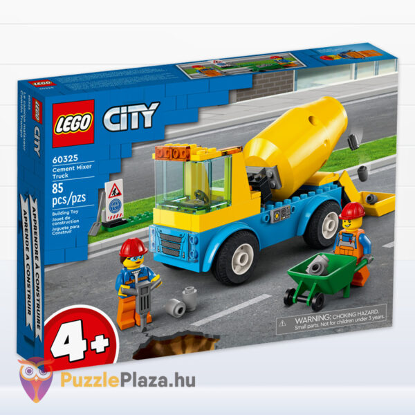 Lego City 60325: Betonkeverő teherautó, 2 munkás Lego figurával