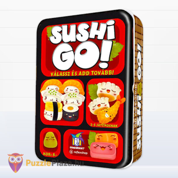 Sushi Go! az ínyenc falatok izgalmas játéka, memóriafejlesztő stratégiai kártyajáték doboza