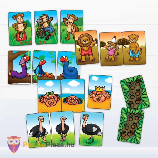 Állat családos párosító memória játék kártyái (Orchard Toys)