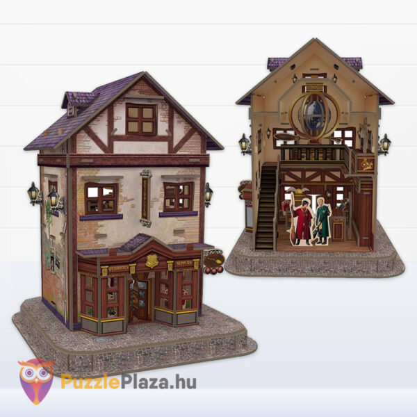 Harry Potter 3D puzzle megépítve: Kviddics a javából sportszaküzlet és bájital bolt az Abszol úton, 71 db-os (CubicFun)